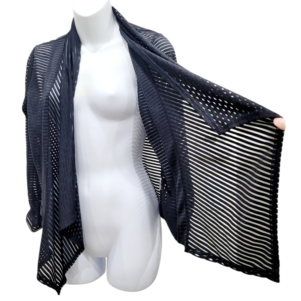 2/$20 Y2K Black Sheer Cardigan Top Size: Small